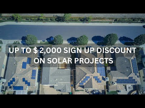 Sign Up Discount on Solar