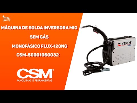 Máquina de solda inversora MIG Sem Gás Monofásica 120A FLUX-120NG  - Video