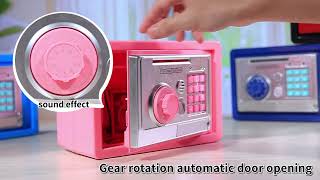 Mini Safe Piggy Bank with Password & Music | Automatic Money Insertion