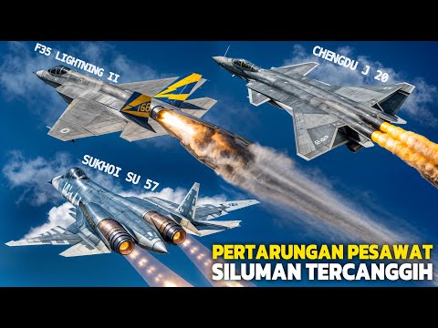 Siapa Tercepat.? Adu Jet Siluman Tercanggih Sukhoi Su 57 vs F 35  LIghtning II vs Chengdu J 20