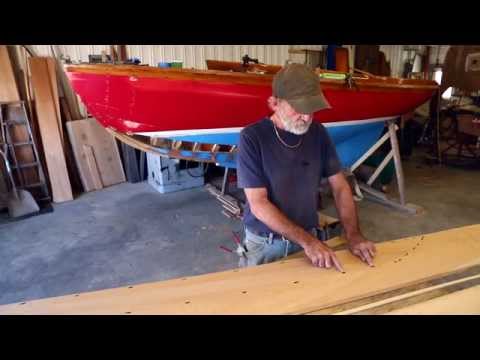 Part 8 - Herreshoff 12 1/2 wooden boat repair - How to easily make wooden plank patterns