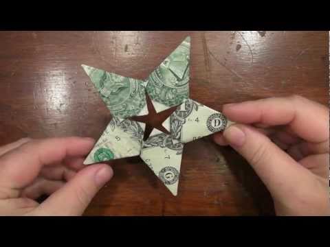 VR to Origami Star Dollar - with five US one dollar bills