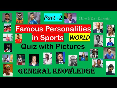 FAMOUS PERSONALITIES IN SPORTS || PART 2 || QUIZ WITH PICTURES || GENERAL KNOWLEDGE