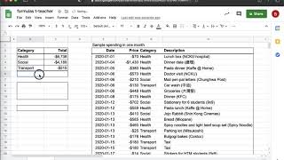 Functions 1 in Google Sheets