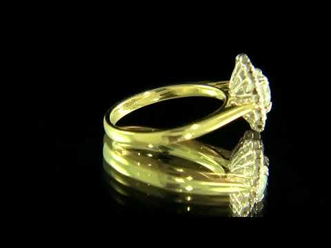 HD082 1.20 Carat Floral Style Halo Diamond Engagement Ring