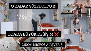 ❌ODAYA YENİ DEKORASYON⁉️ ÇOK GÜZEL OLDU 💥 MİGROS ALIŞVERİŞİ 👛 halı ve 