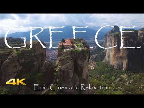 Flying Over Greece in 4K - Beautiful Relaxing Music by Epic Cinematic Relaxation Film