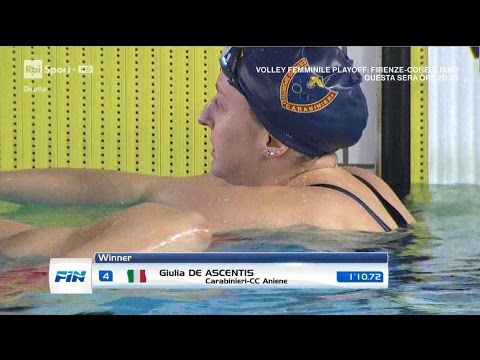 08-04-2017 pom. 100 Rana F Finale B De Ascentis Giulia 1'10,72 Campionato Italiano Assoluto v.50