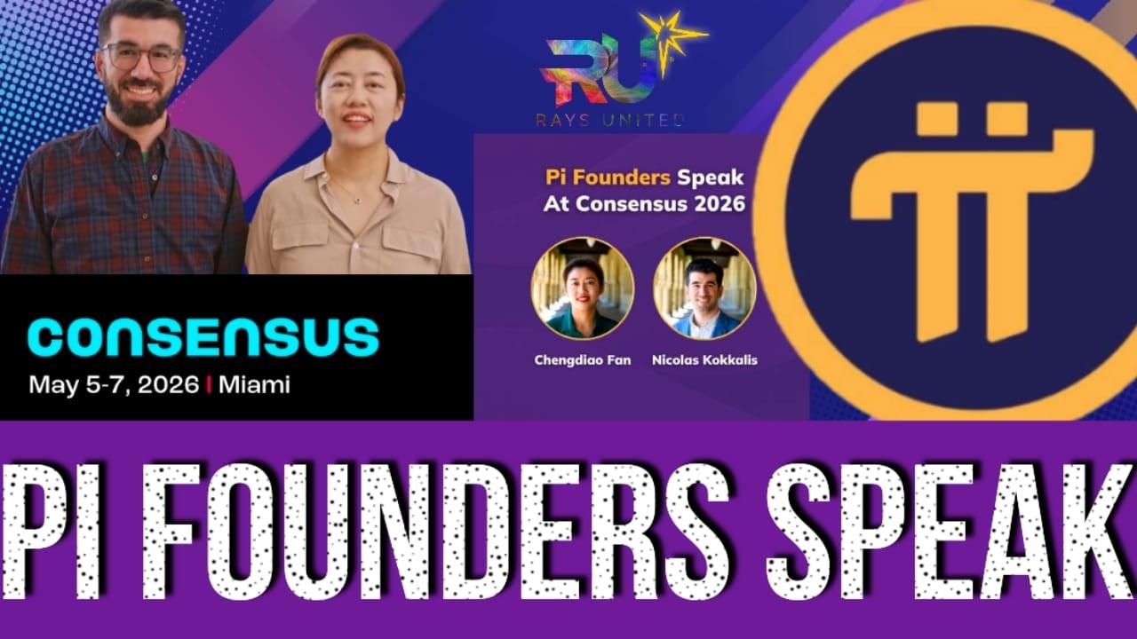 Pi Founders, Nicolas and Chengdiao, Speakers at the Consensus 2026 Conference in Miami, Florida...