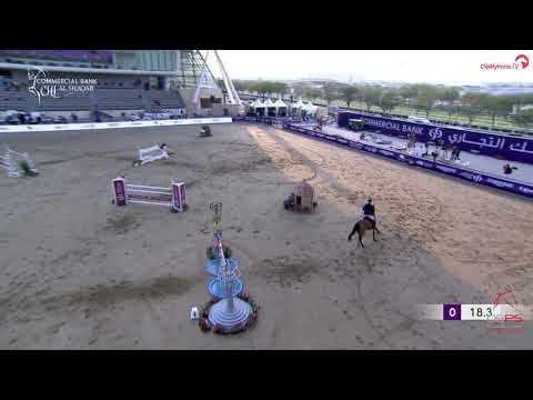 Max Kühner mit Elektric Blue P beim CSI5* in Doha 25.2.-27.2.2021
