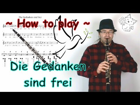 Klarinette lernen - Die Gedanken sind frei (Deutsche Klarinette)