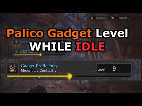 MHW Palico Gadget Levelling while Idle/AFK (1 to 15 in ~3 hours)