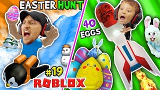 ROBLOX EGG HUNT 2017!  40 LOST EGGS! (FGTEEV Happy Easter Bunny Challenge Game)