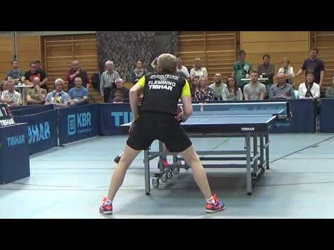 Flemming vs Irvin Bertrand France 1 Hilpoltstein vs Mainz Table Tennis Bundesliga 2 20180408 Zoom 31