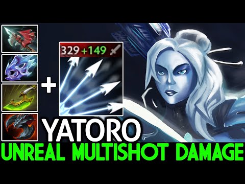 YATORO [Drow Ranger] Unreal Multishot Damage with Swift Blink Dota 2