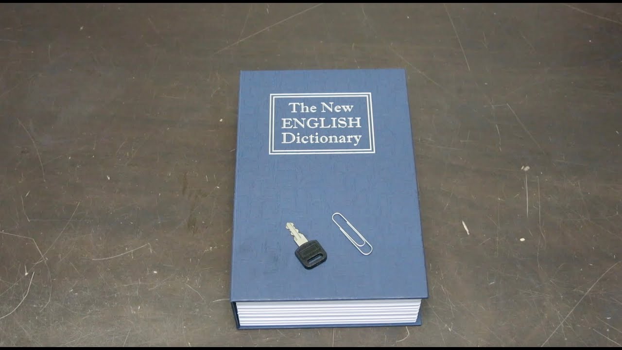 How to Open an Amazon Basics Book Safe with a Paperclip - Two Methods