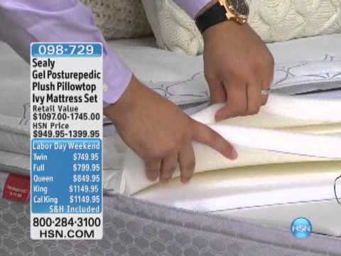 Sealy Ivy Gel Posturepedic Plush Pillowtop Mattress Set