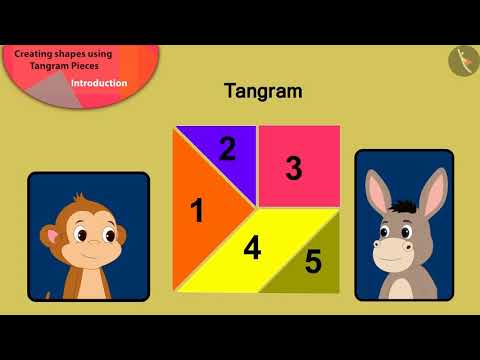 Creating shapes using tangram pieces | Part 1/3 | English | Class 3