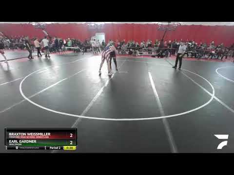 285 Lbs Round 2 - Braxton Weissmiller, Medford High School Wrestling Vs Earl Gardner, Wisconsin B0