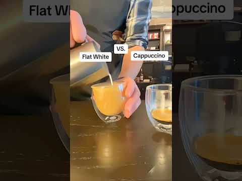 FLATWHITE vs CAPPUCCINO #coffee #latte #barista #coffeedrinks #lattee #coffeerecipes