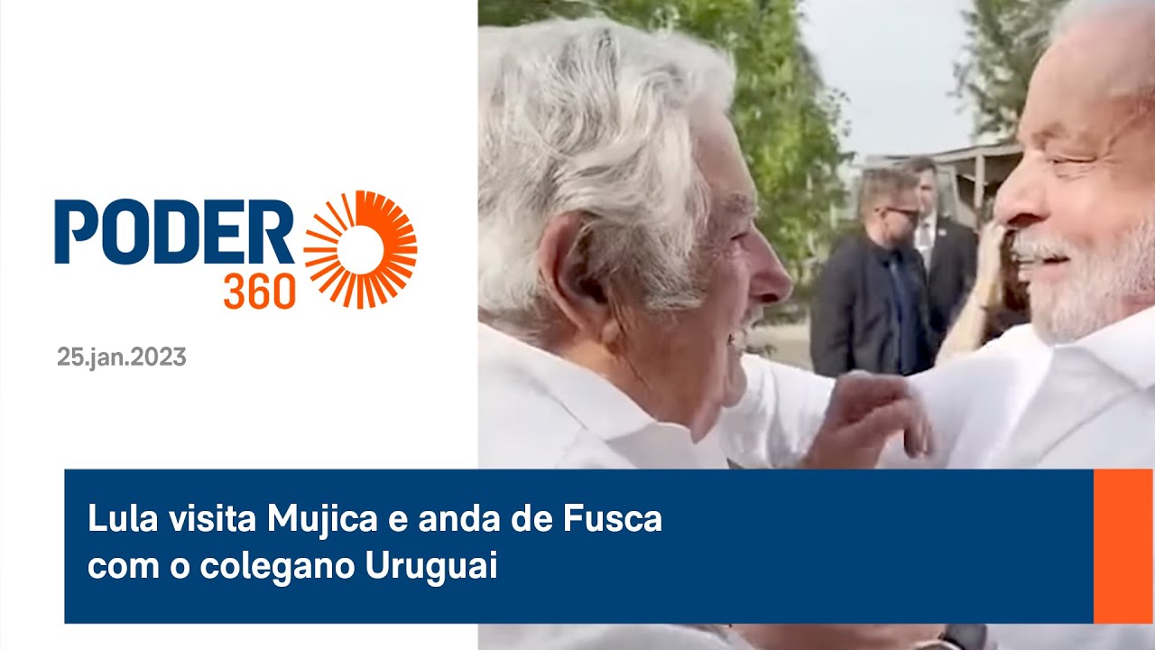 Lula visita Mujica e anda de Fusca com o colega no Uruguai