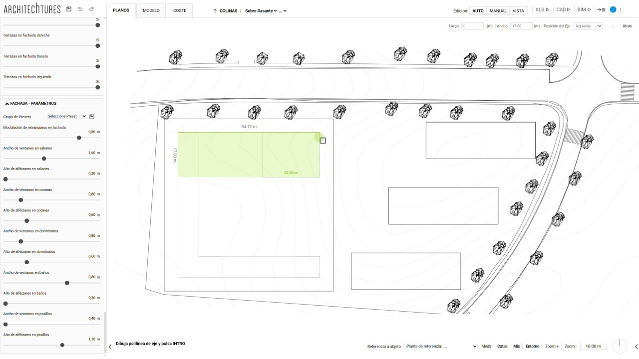 11. Creating a building: the input panel. ARCHITEChTURES 2025