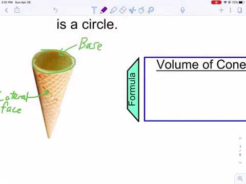 Lesson 19 - Cones - Volume