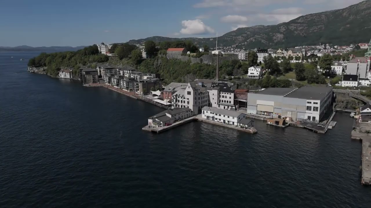 Experience the aerial vistas of USF Verftet Arts and Music Venue.