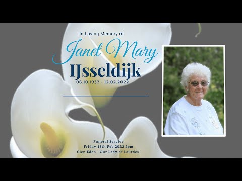 Funeral of Janet Mary IJsseldijk
