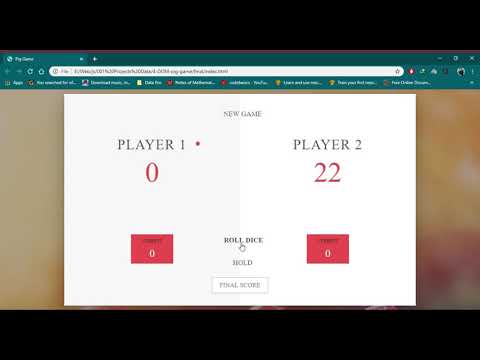 Simple Pig Game Using Javascript Html Css