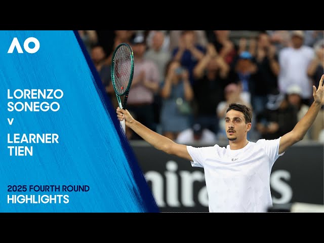 Lorenzo Sonego v Learner Tien Highlights | Australian Open 2025 Fourth Round