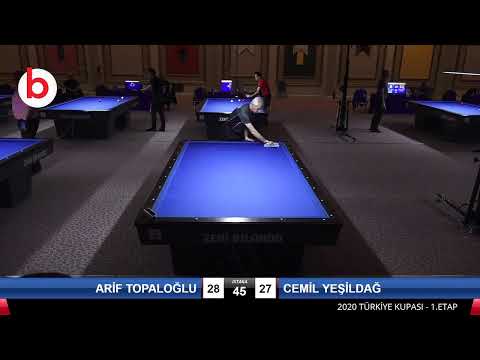 ARİF TOPALOĞLU & CEMİL YEŞİLDAĞ Bilardo Maçı - 2020 TK 1.ETAP ANTALYA-2.TUR