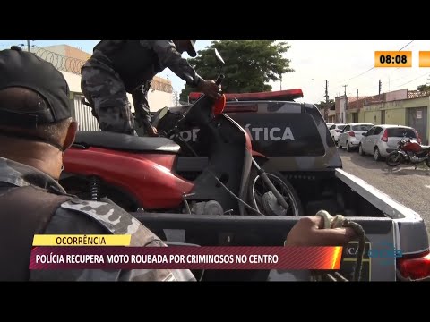 Polícia recupera moto roubada por criminosos no centro de Teresina 30 07 2021