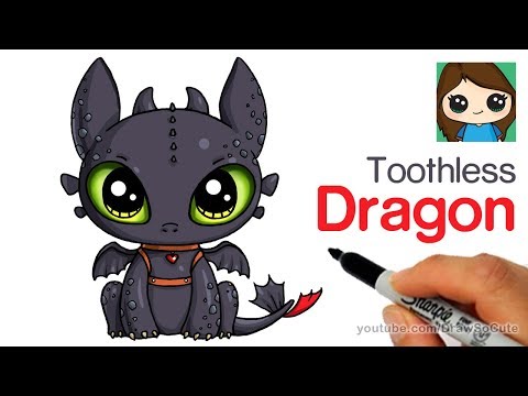 How to Draw a Cute Dragon Easy | Toothless