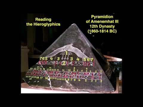 Hieroglyphs - Pyramidion - Amenemhat III - WORD for WORD