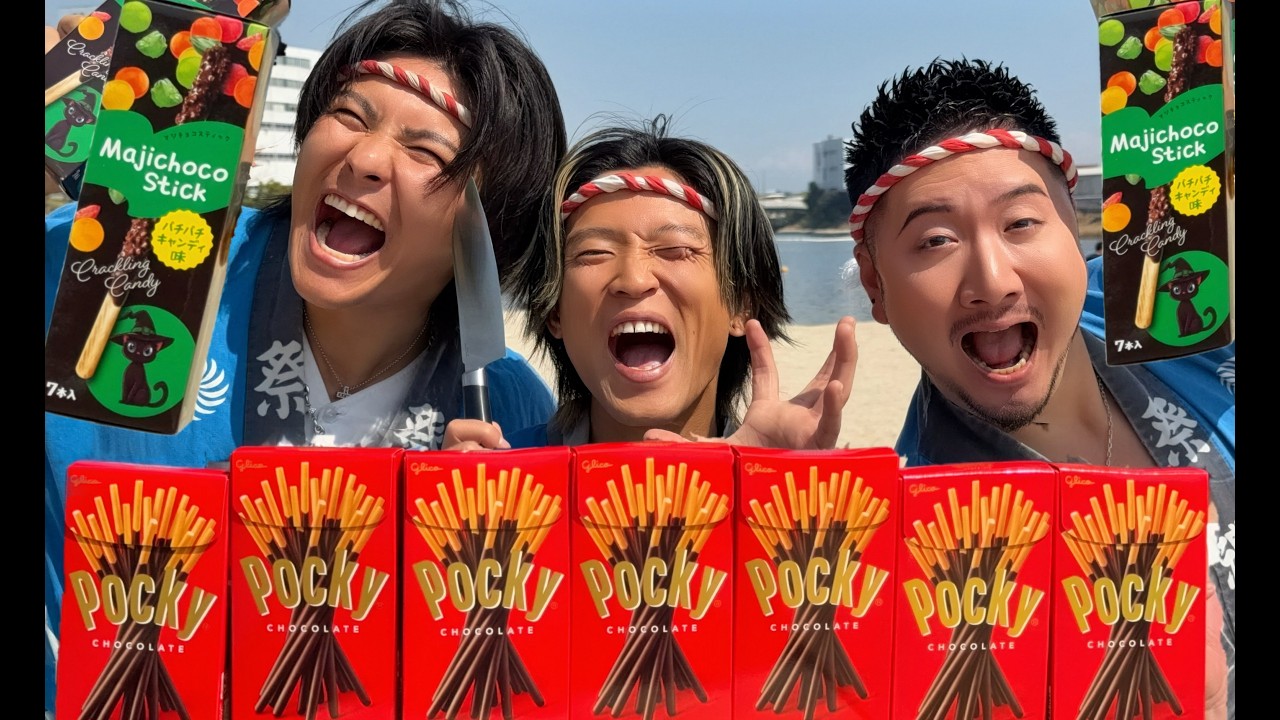 ポッキー早切りバトル🍫🔪〜Pocky speed-cutting battle