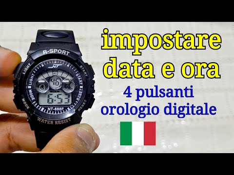 Come Impostare Ora, Giorno e Data? Orologio Digitale Sportivo 4 Pulsanti
