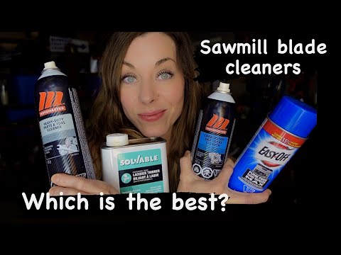 How to clean your bandsaw blades | Finding the BEST way to remove sap from your sawmill blades.