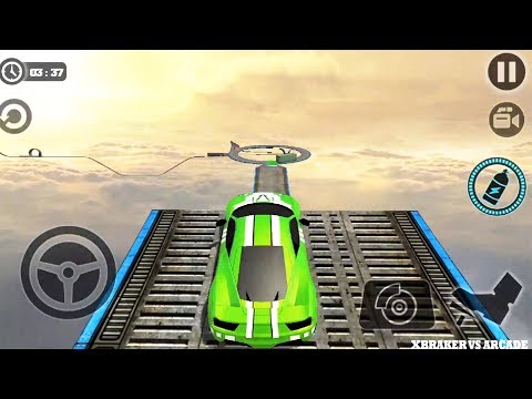 Impossible Car Tracks 3D: Green Car Driving Stunts Android GamePlay 2019