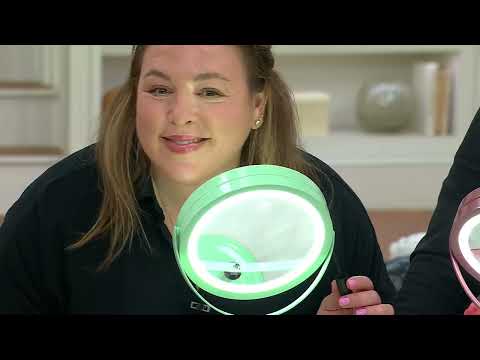 Pop Sonic 1X & 10X LED Vanity Mirror with Touch Sensor on QVC