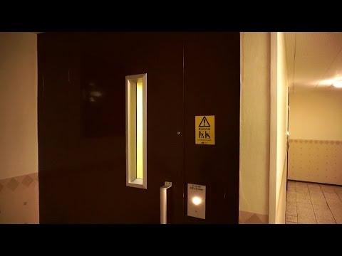 Awesome original 1979 KONE roped hydraulic elevator @  Andra tvärgatan 21A, Gävle, Sweden