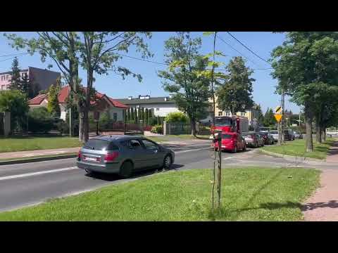 Przejazd alarmowy 641 M 21 GBA Rt Renault D16 JRG Sokołów Podlaski do zdarzenia.