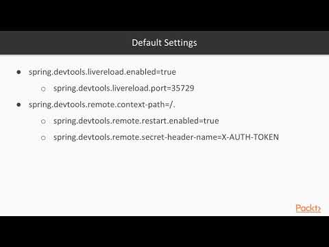 Getting Started with Spring Boot 2 0 Property Default in Development Time Configuratn|packtpub com