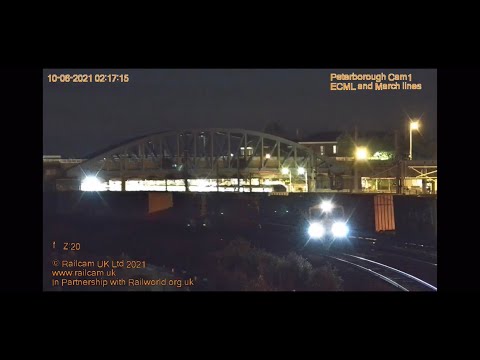Freightliner class 66509 arriving, idling & departing Peterborough cams
