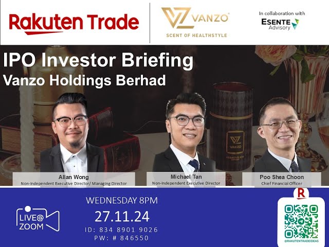 Rakuten Trade Ideas 🎯 Webinar - Vanzo Holdings Berhad