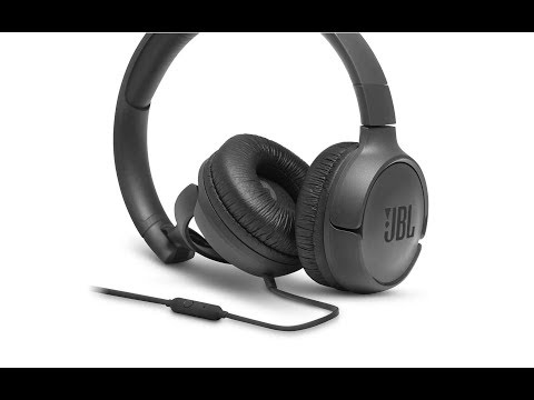 Lengvos ir patogios Ausinės JBL Tune 500 Pure Bass sound su mikrofonu, Baltos video
