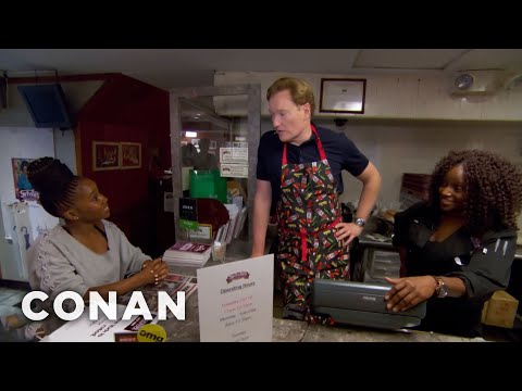 Conan pracuje v restauraci