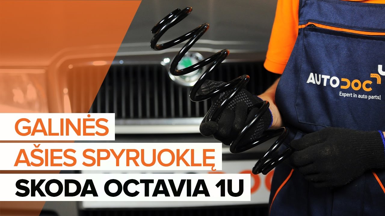 Kaip pakeisti Skoda Octavia 1U spyruoklės: galas - keitimo instrukcija