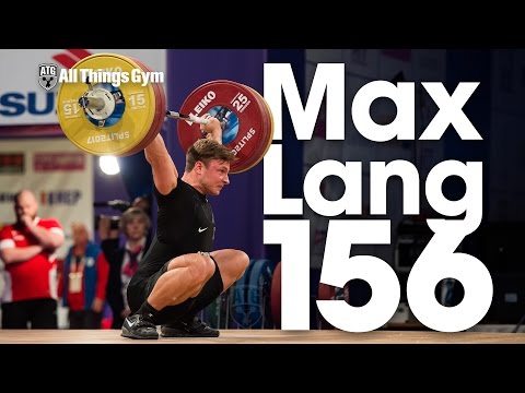 Max Lang (76.2kg, Germany) 156kg PR 2017 European Weightlifting Championships