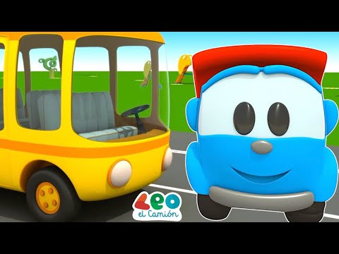 Las Ruedas Del Autobús - Leo el Camión Canciones Infantiles en Español